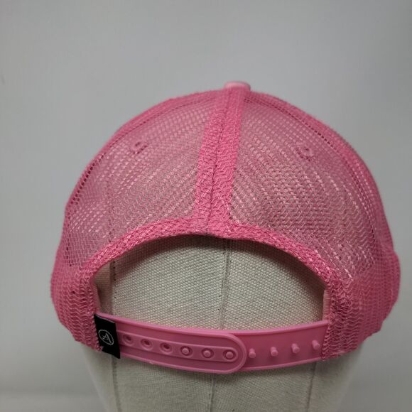 Almost Someday Snapback Trucker Hat Pink One Size Adjustable Mesh Back - Picture 5 of 7
